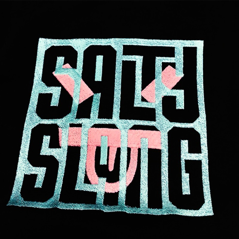SALTY SLANG FACE LETTER ZIP HOODIE