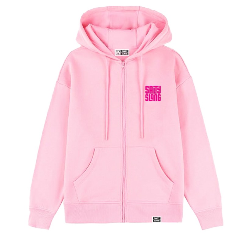 SALTY SLANG FACE LETTER ZIP HOODIE