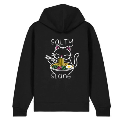 SALTY SLANG  NOODLE CAT ZIP HOODIE