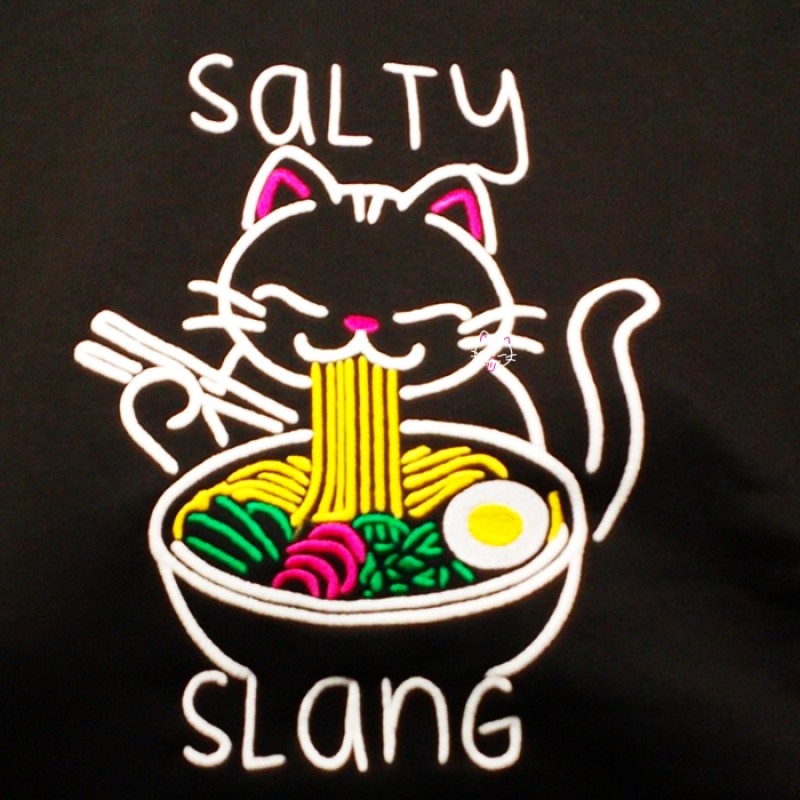 SALTY SLANG  NOODLE CAT ZIP HOODIE