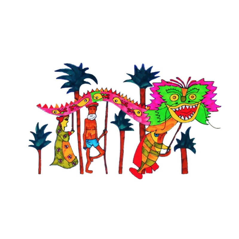 GEORGIANNA X SHAIKKO DRAGON TEE GAN224TB3-1818