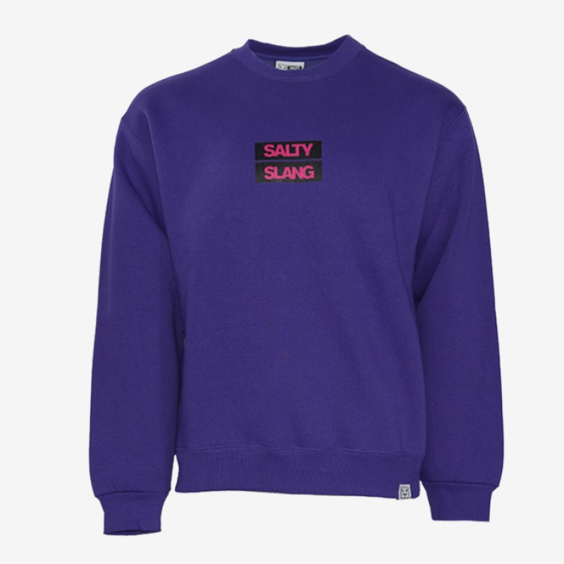 SALTY SLANG BOX WORD LOGO CREW SLU223TA01-2626