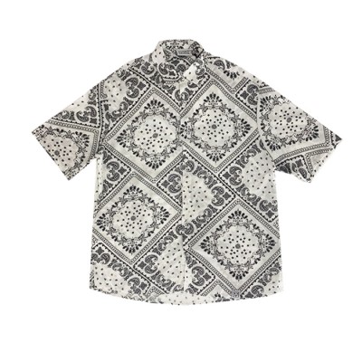 SALTY SLANG HAWAI SHIRT  LACHOURI BLACK&WHITE SLU123TK07-1820