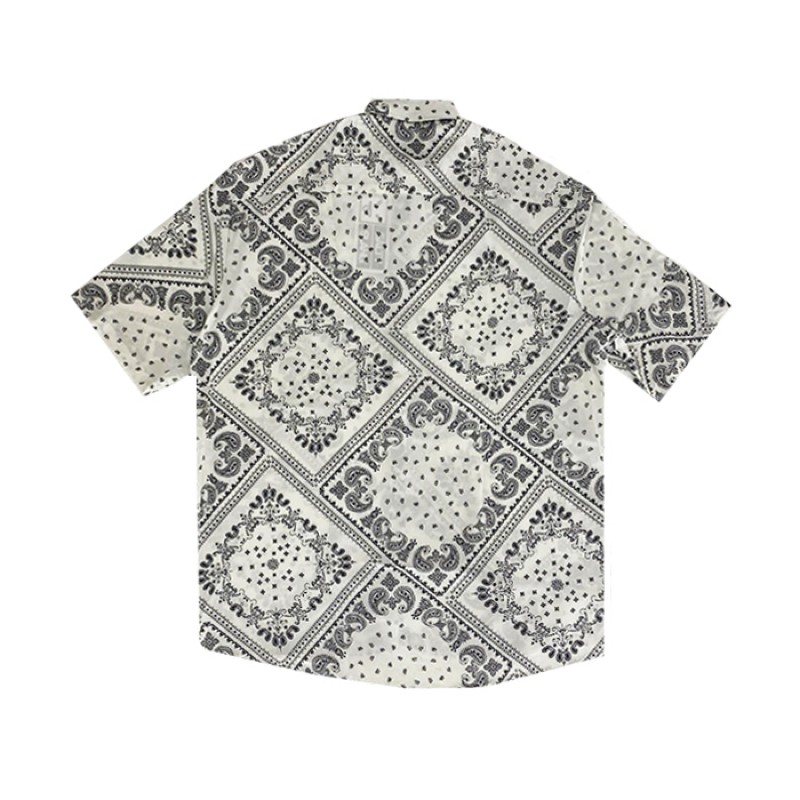 SALTY SLANG HAWAI SHIRT  LACHOURI BLACK&WHITE SLU123TK07-1820