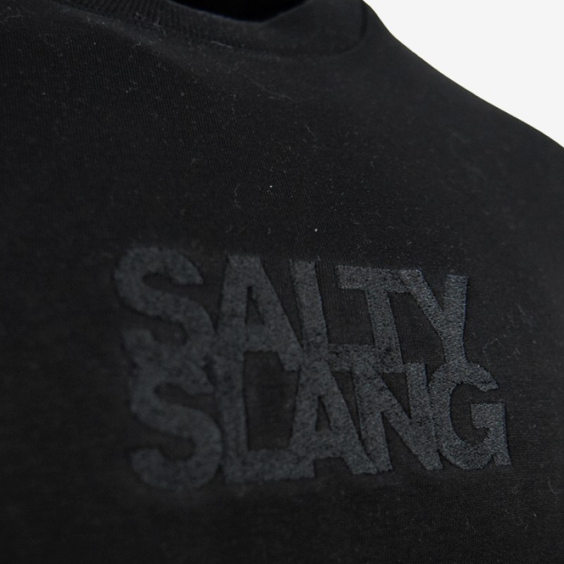 SALTY SLANG WORD LOGO EMBROIDERY CROP SLU223TT01-2020